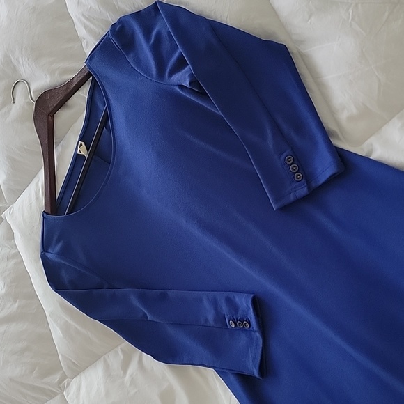 Old Navy 3/4 sleeve royal blue dress - Picture 1 of 7